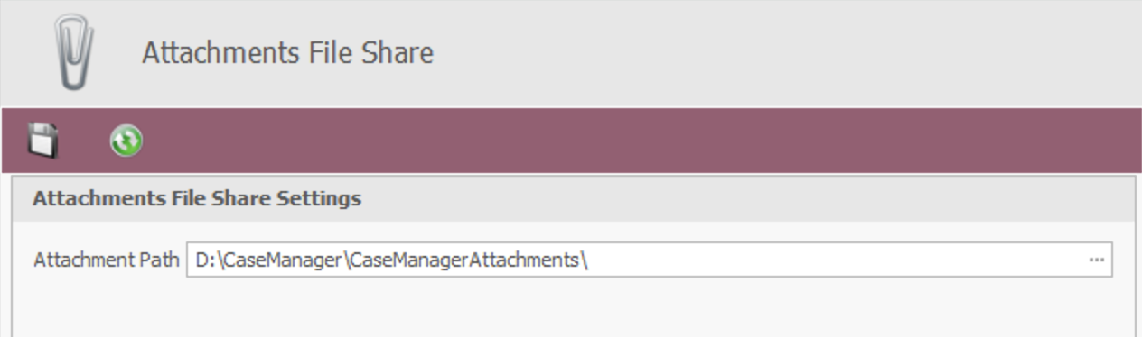 Extension Settings - Attachments File Share