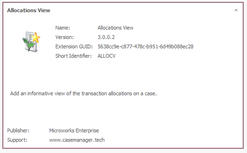 Installing Case Manager Allocation View Extension