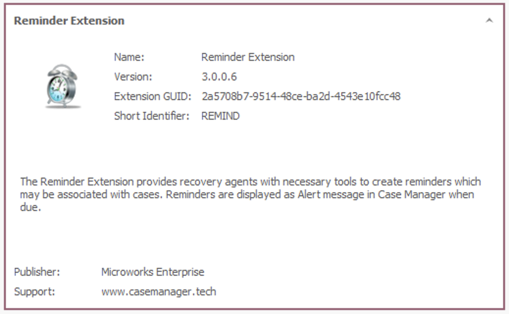 Installing Case Manager Reminder Extension