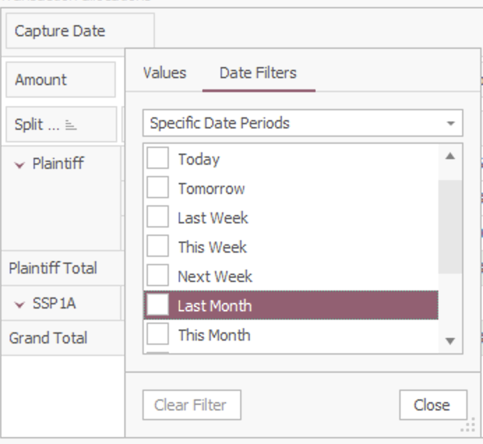 Allocations View - Date Filter