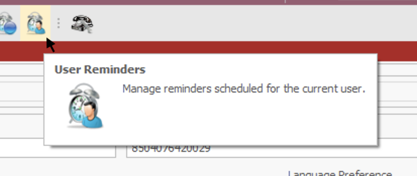 User Reminders Button