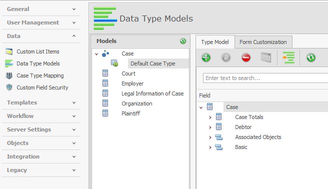 Configuration Tools - Data Type Models