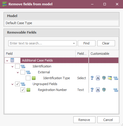 Remove Field from model