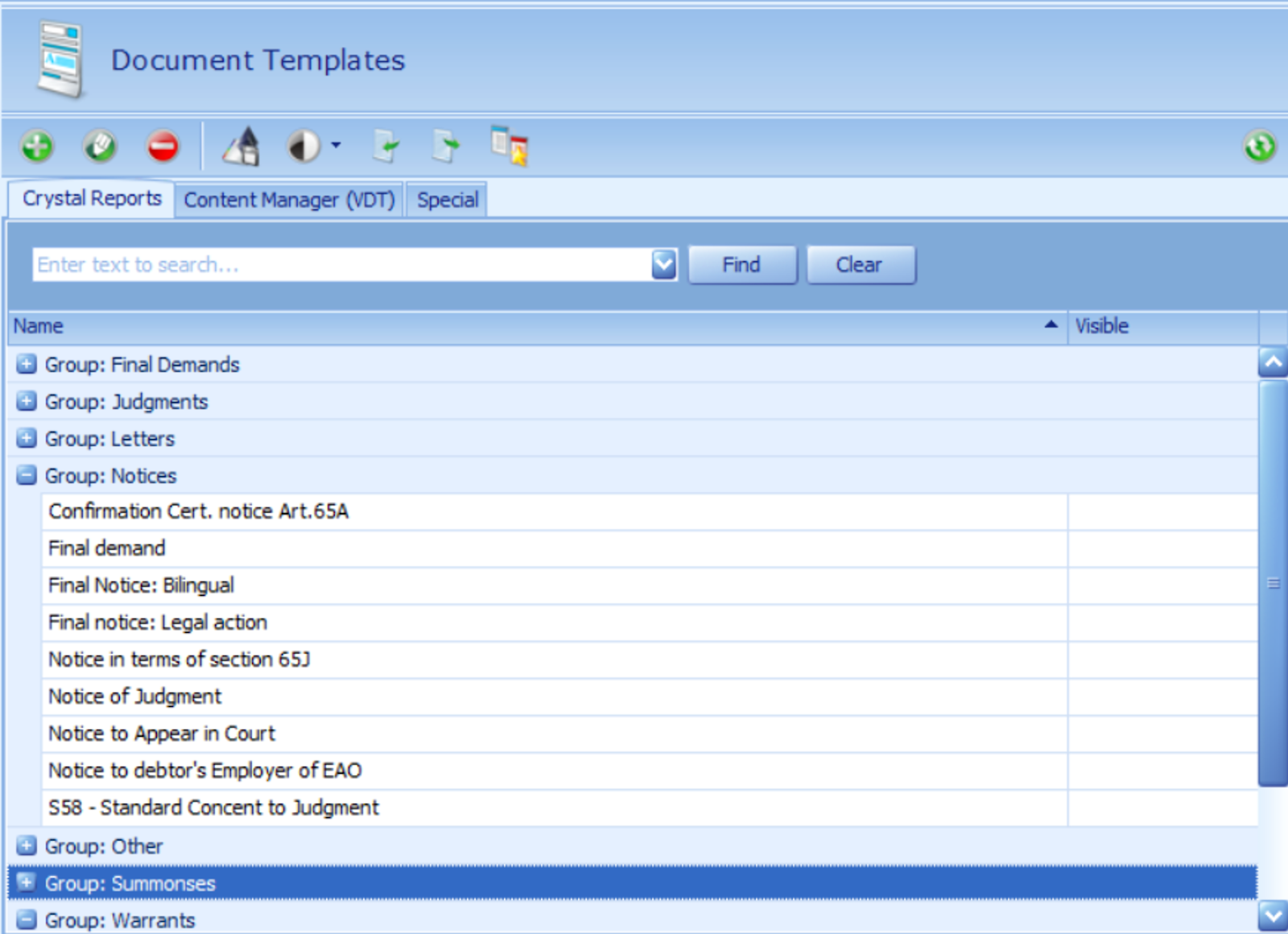 Configuration Tools - Document Templates